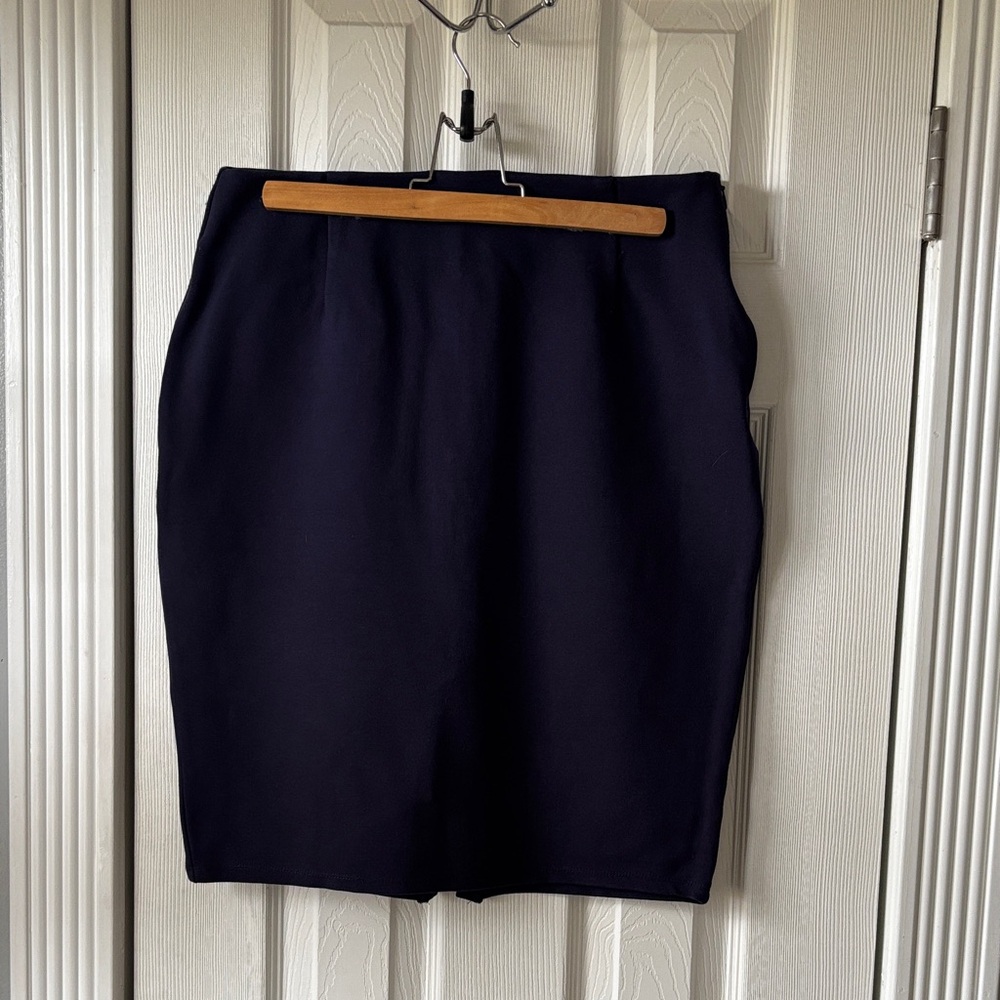Dark Navy Pencil Skirt